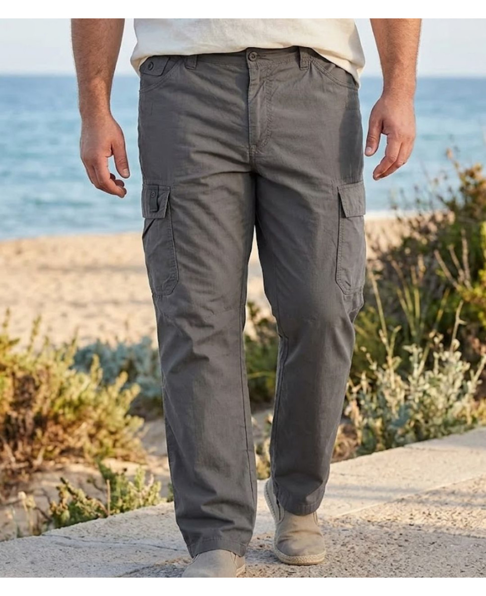 Pantalon sportswear homme marron à poches grises AXXANO AE1153M