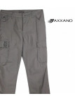 AXXANO AE1153M — Pantalon homme coton marron multipoches
