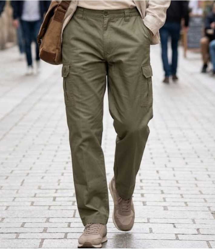 Pantalon multipoches homme coton canvas marron CHALLENGER VENDEE