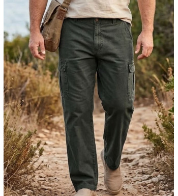 Pantalon cargo multipoches homme vert olive WINCHESTER VERNOR1