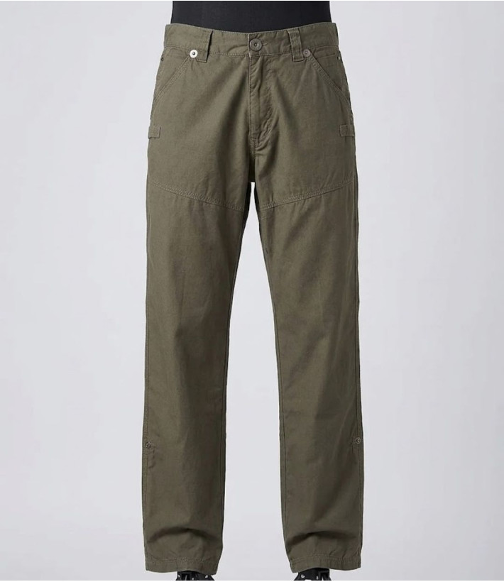 AXXANO AE1150K — Pantalon droit kaki en coton confortable