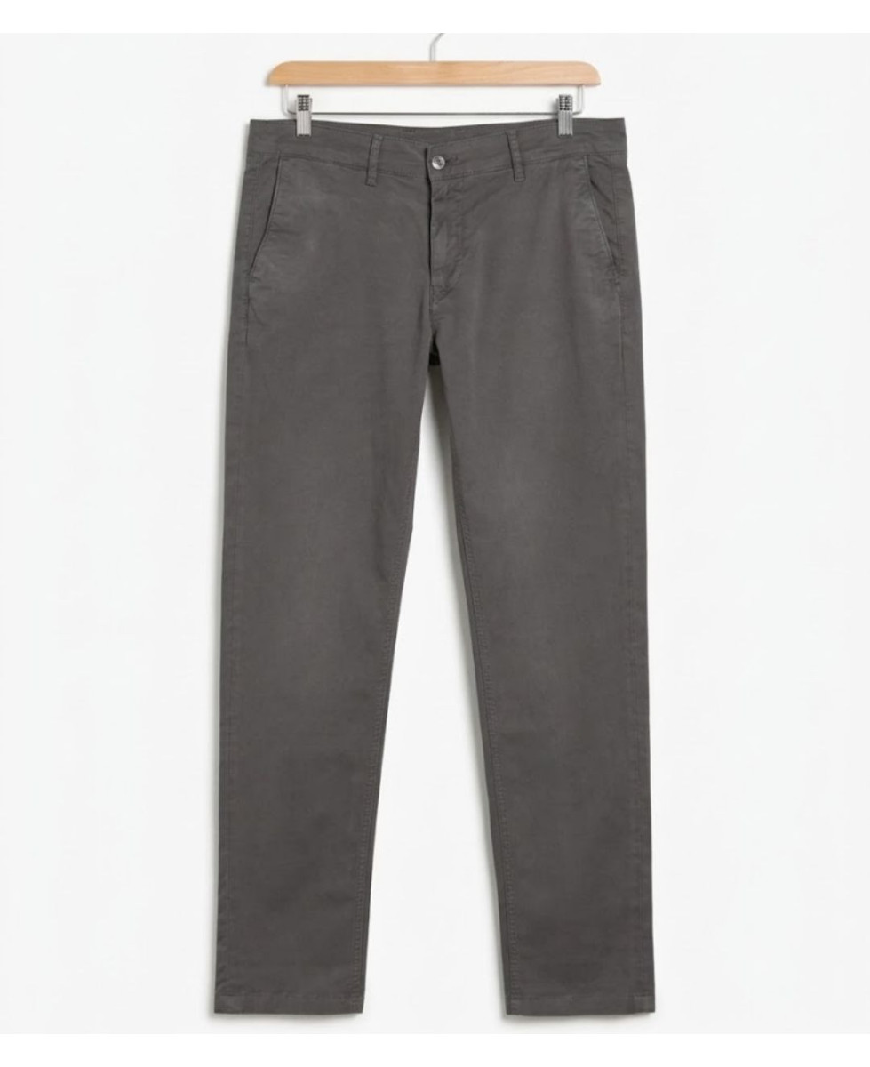 CHALLENGER PANT4007 — Pantalon chino stretch gris confort