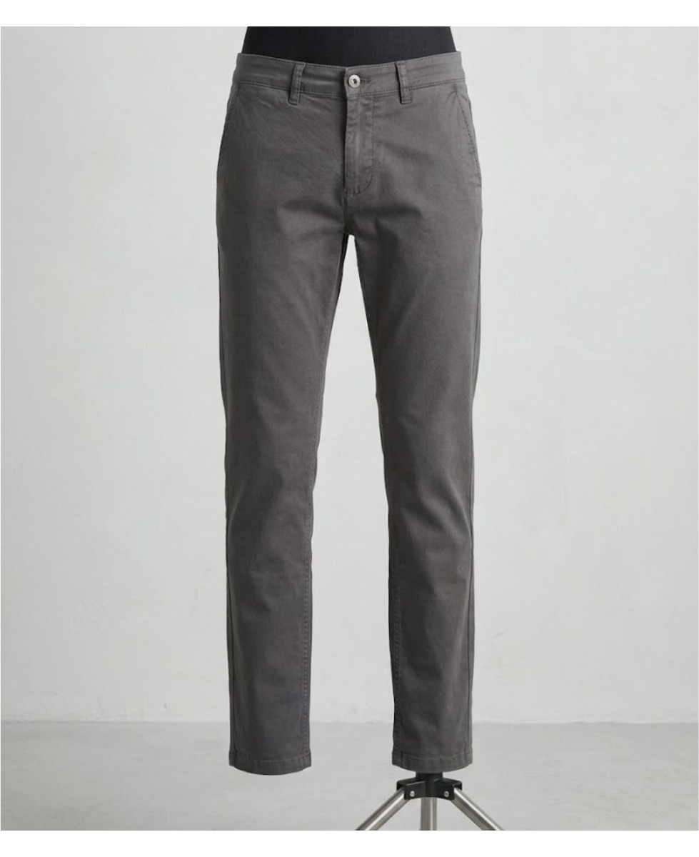 CHALLENGER PANT4007 — Pantalon chino stretch gris confort