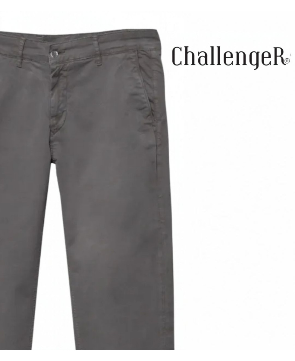 CHALLENGER PANT4007 — Pantalon chino stretch gris confort