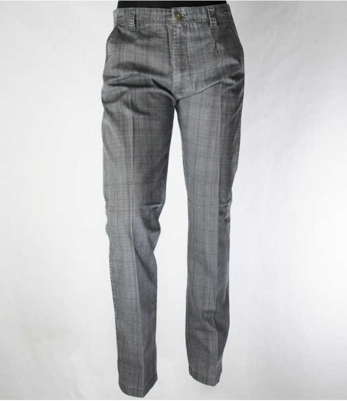WINCHESTER WARD2G — Pantalon droit à carreaux gris homme