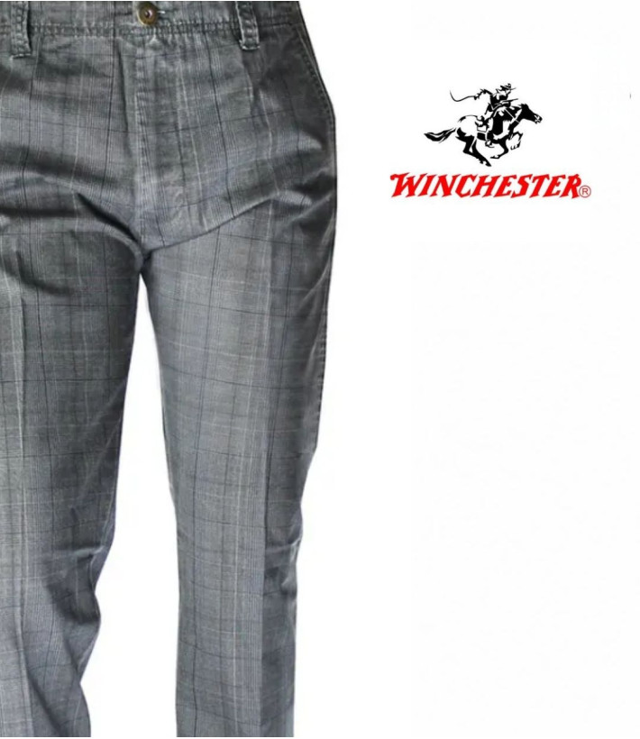 WINCHESTER WARD2G — Pantalon droit à carreaux gris homme