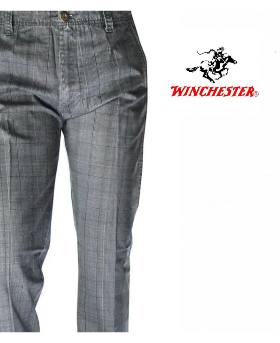WINCHESTER WARD2G — Pantalon droit à carreaux gris homme