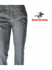 WINCHESTER WARD2G — Pantalon droit à carreaux gris homme