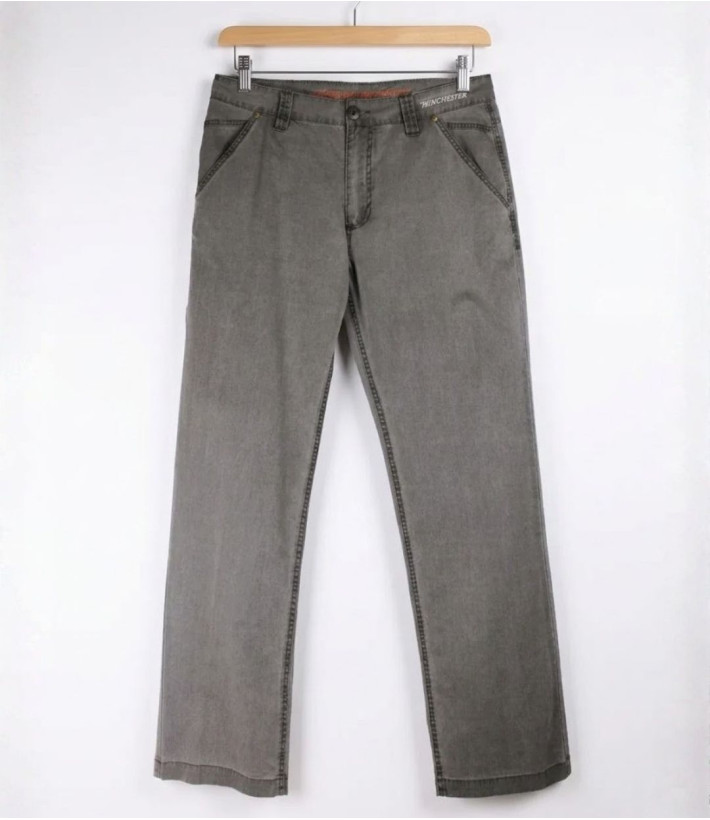 WINCHESTER WE1297T — Pantalon confort gris taupe en coton