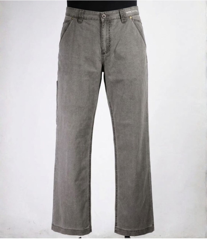 WINCHESTER WE1297T — Pantalon confort gris taupe en coton