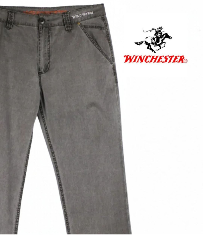 WINCHESTER WE1297T — Pantalon confort gris taupe en coton