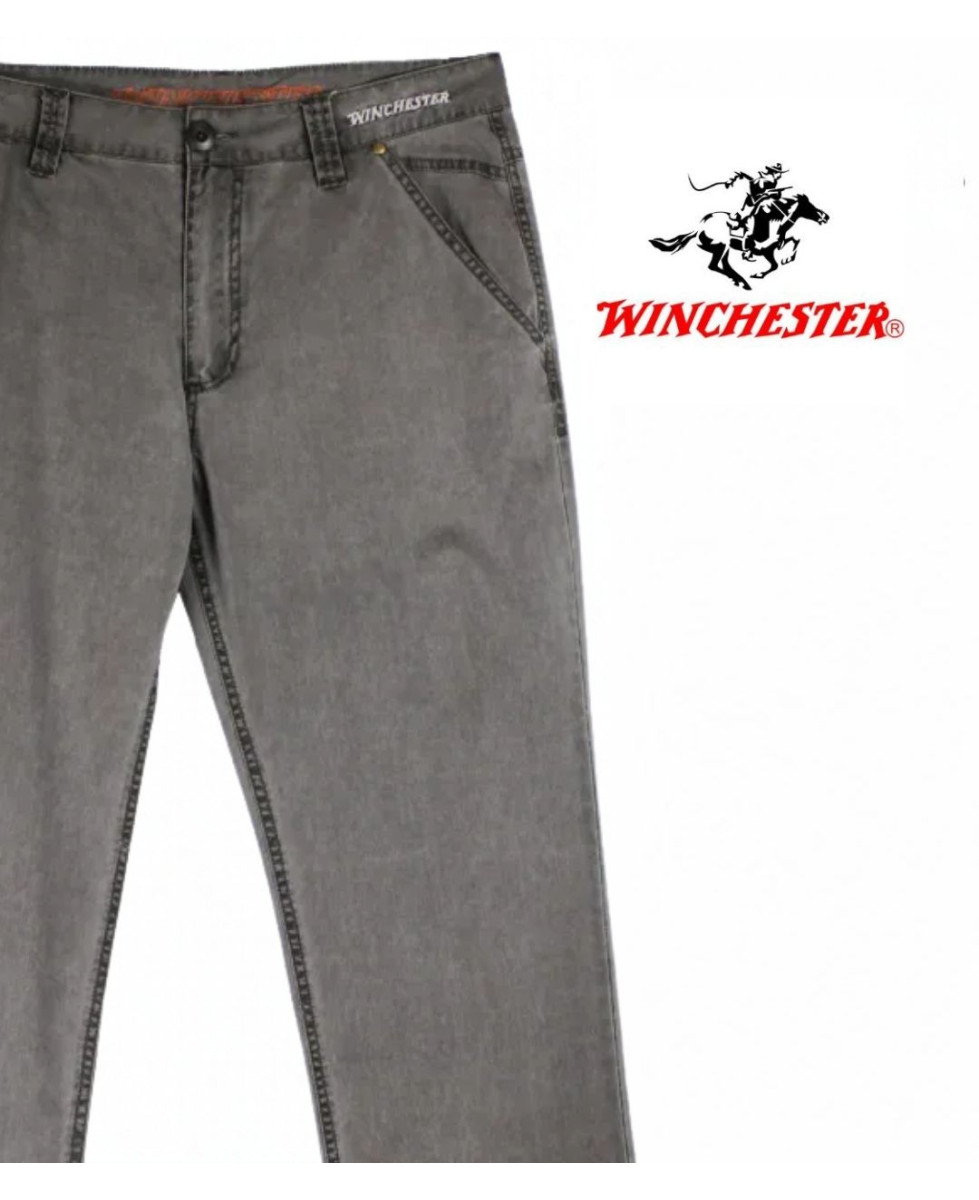 WINCHESTER WE1297T — Pantalon confort gris taupe en coton