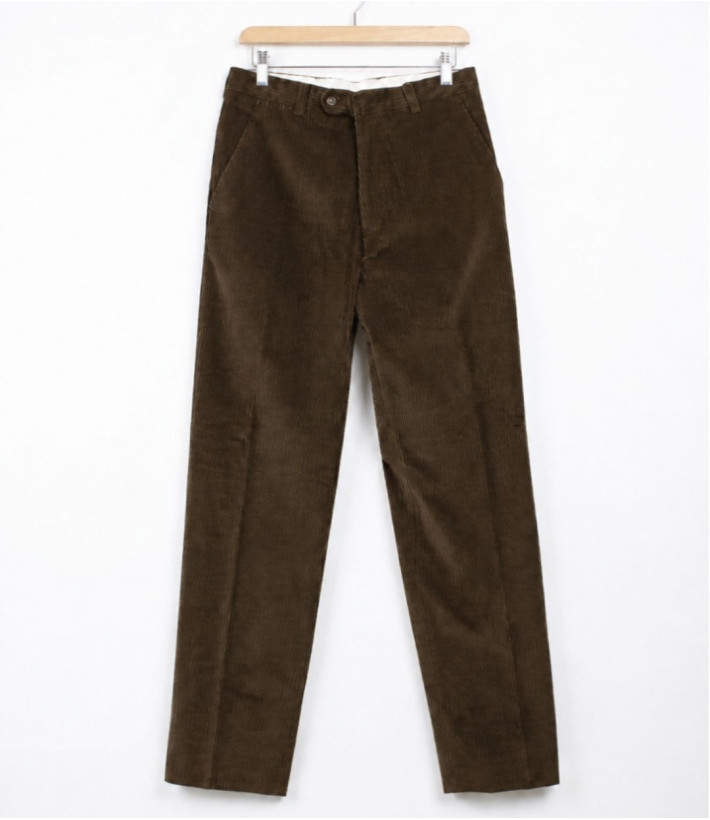 MAYFLOWER D373 — Pantalon velours marron confort stretch