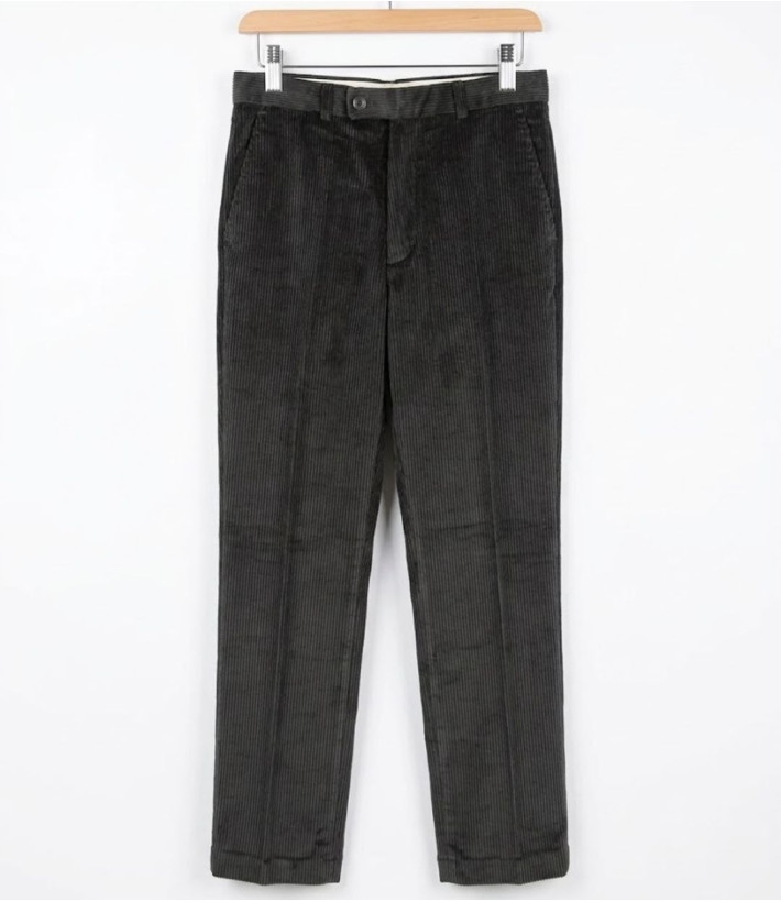 MAYFLOWER D373 — Pantalon velours extensible gris homme