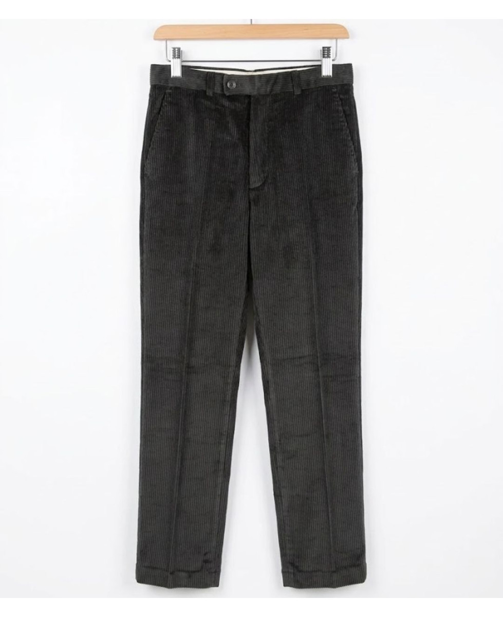 MAYFLOWER D373 — Pantalon velours extensible gris homme
