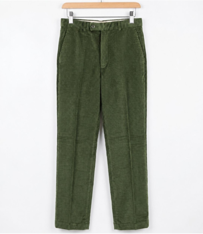 MAYFLOWER D373 — Pantalon velours kaki confort stretch