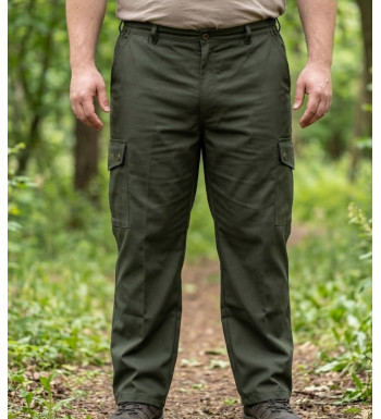 Fuseau de chasse imperméable pour homme Ledertys modèle LY0410 coloris vert avec poches et bas zippés