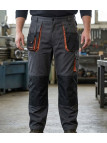 Pantalon de travail homme multipoche avec renforts Terratrend modèle 3230GN coloris gris noir et orange