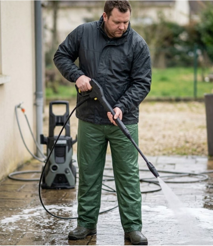 Sedetex U674 — Pantalon de pluie kaki 100% imperméable
