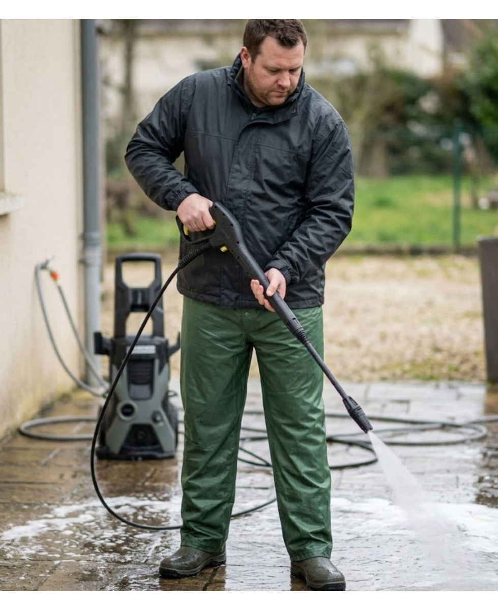 Sedetex U674 — Pantalon de pluie kaki 100% imperméable