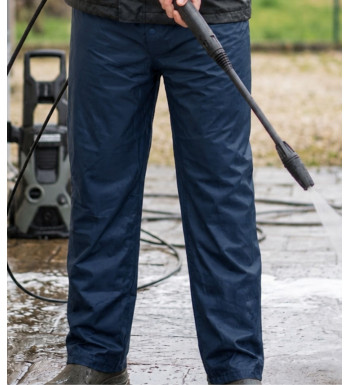 Pantalon de pluie randonnée homme imperméable Sedetex modèle U674 coloris marine avec coutures soudées