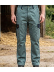 Pantalon de travail homme Worker modèle K569 coloris vert US avec poches multiples et coupe en tissu moleskine