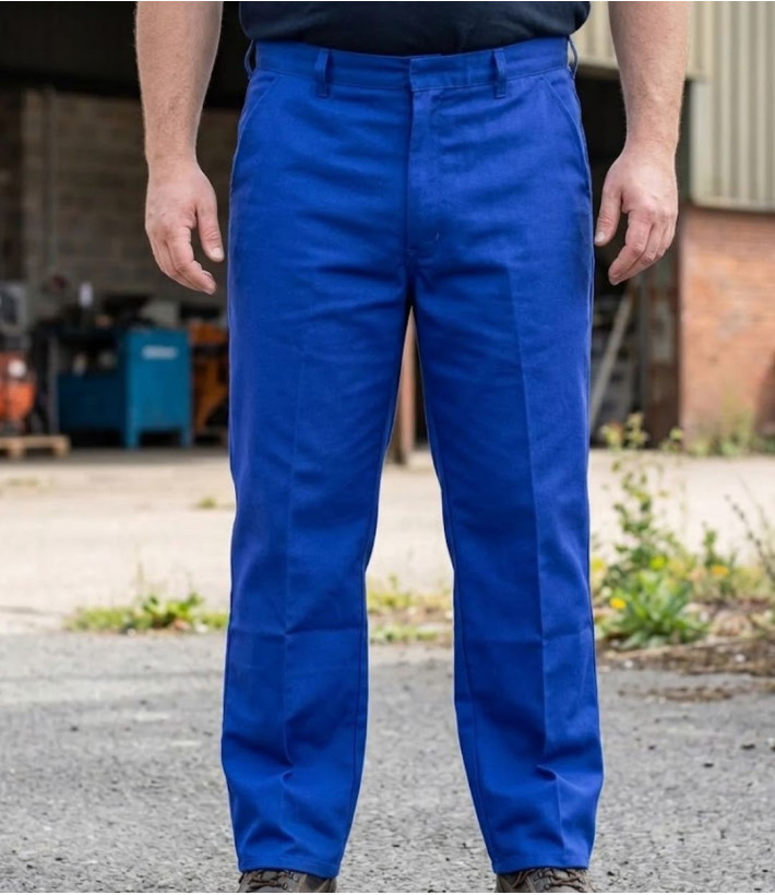 Pantalon de travail homme SEDETEX B1710 bleu Bugatti avec poche mètre et braguette à boutons