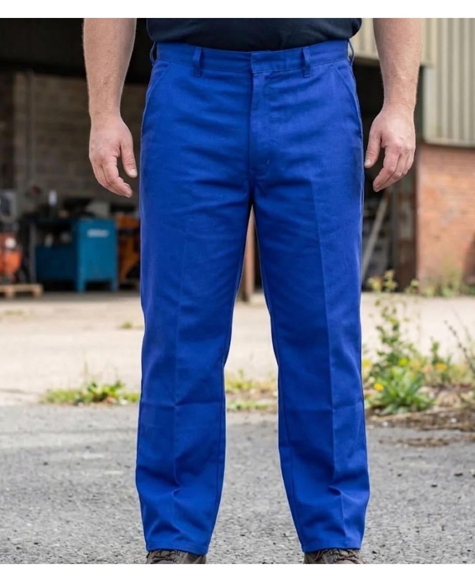 Pantalon de travail homme SEDETEX B1710 bleu Bugatti avec poche mètre et braguette à boutons