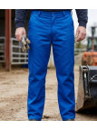 Pantalon de travail pour homme SEDETEX B1717 bleu pur coton avec poche mètre et braguette à boutons