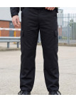 Pantalon treillis cargo homme LEDERTYS LY0411 noir avec poches à soufflet et renforts genoux