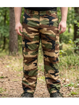 Pantalon treillis homme LEDERTYS LY0409 motif camouflage Centre-Europe avec poches à soufflet et renforts genoux