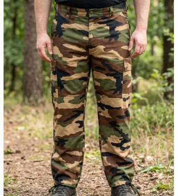 Pantalon treillis homme LEDERTYS LY0409 motif camouflage Centre-Europe avec poches à soufflet et renforts genoux