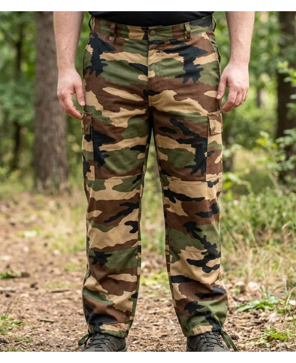 Pantalon treillis homme LEDERTYS LY0409 motif camouflage Centre-Europe avec poches à soufflet et renforts genoux