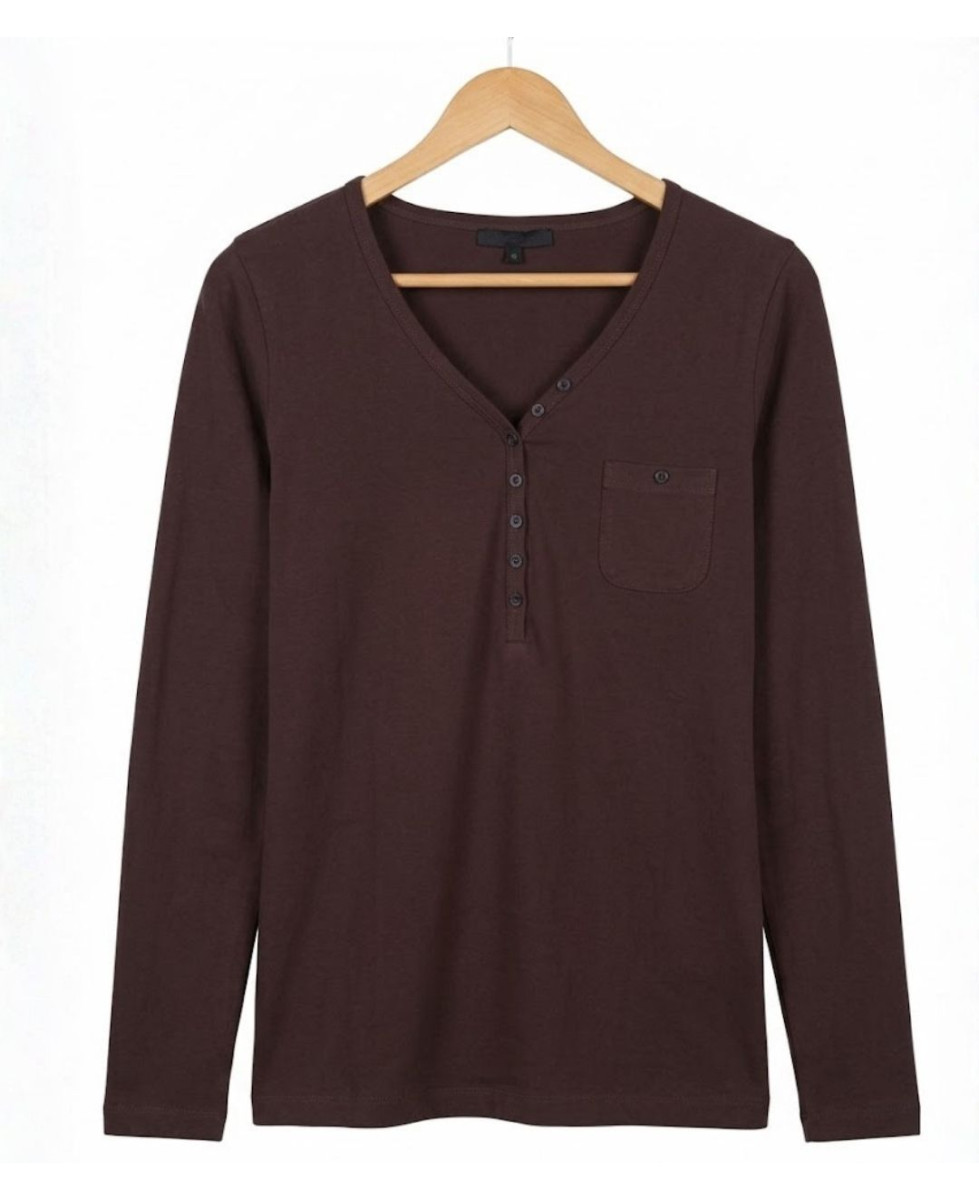 Mayflower NATALI2 — T-shirt col V femme en pur coton doux