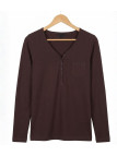 Mayflower NATALI2 — T-shirt col V femme en pur coton doux