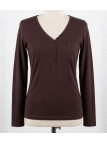 Mayflower NATALI2 — T-shirt col V femme en pur coton doux