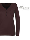 Mayflower NATALI2 — T-shirt col V femme en pur coton doux