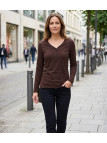 Mayflower NATALI2 — T-shirt col V femme en pur coton doux