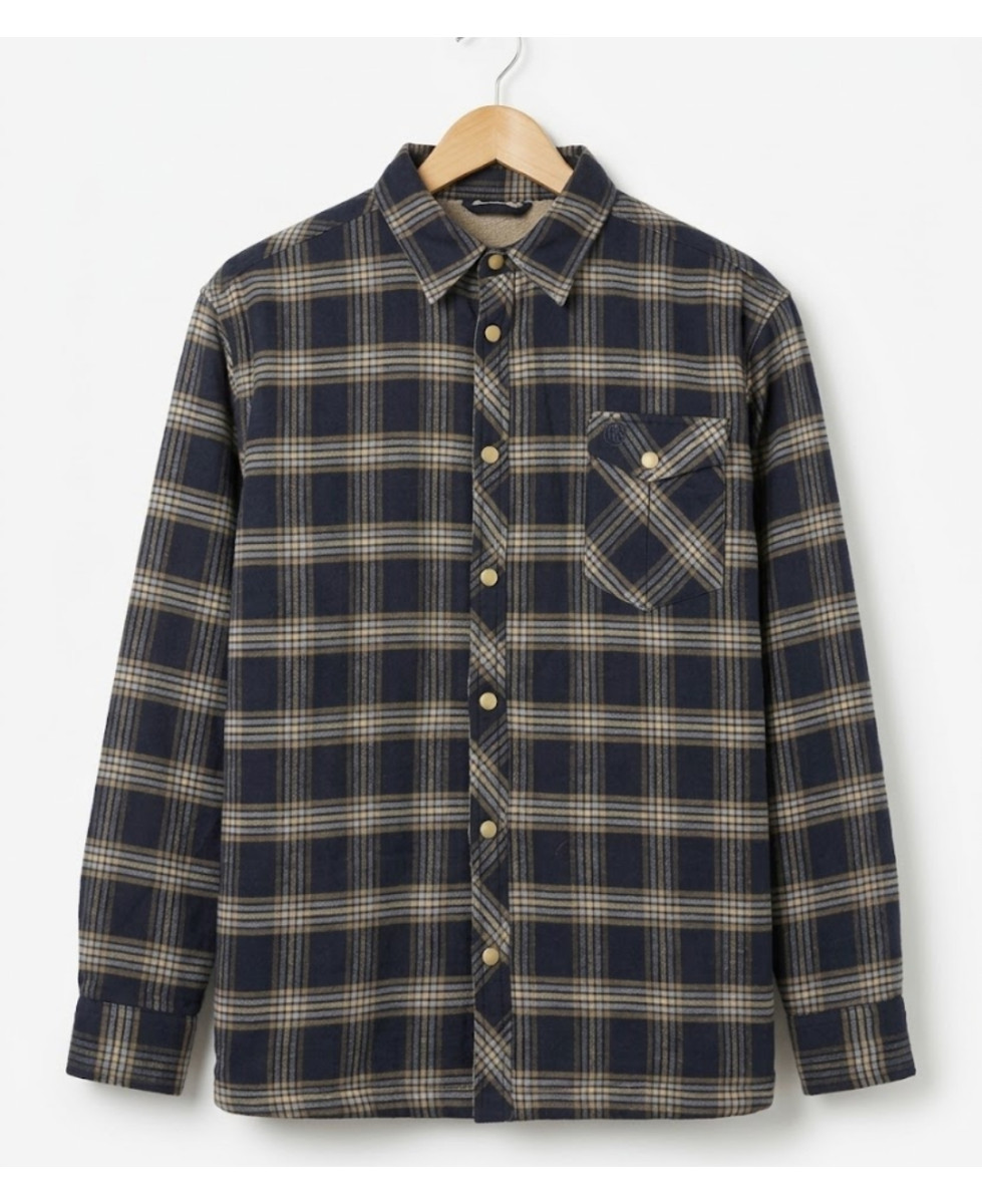 Surchemise chaude CHALLENGER BRUNO5 marron à carreaux. Doublure moutonnée et coupe confort. Profitez du déstockage de marque sur