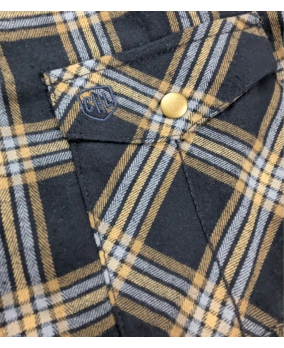 Surchemise chaude CHALLENGER BRUNO5 marron à carreaux. Doublure moutonnée et coupe confort. Profitez du déstockage de marque sur