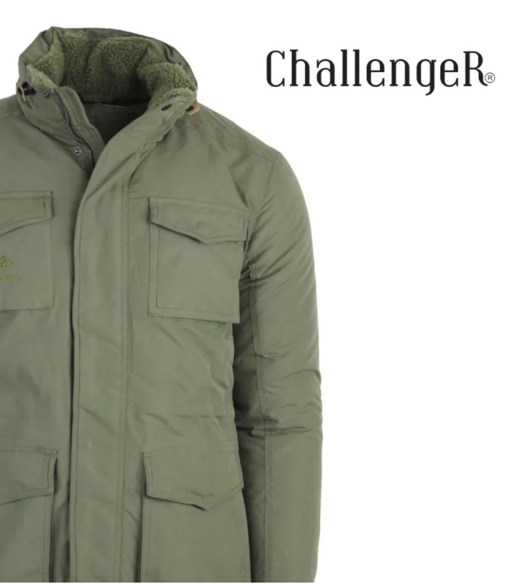 CHALLENGER PAR2001A — Parka homme kaki chaude et isolante