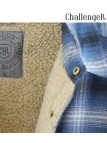 CHALLENGER BRUNO6 — Surchemise flanelle bleu chaude