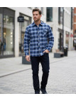 CHALLENGER BRUNO6 — Surchemise flanelle bleu chaude