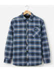 CHALLENGER BRUNO6 — Surchemise flanelle bleu chaude