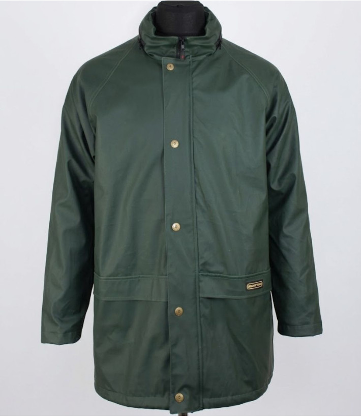 PLUIE E0134 — Coupe-vent homme vert imperméable polaire