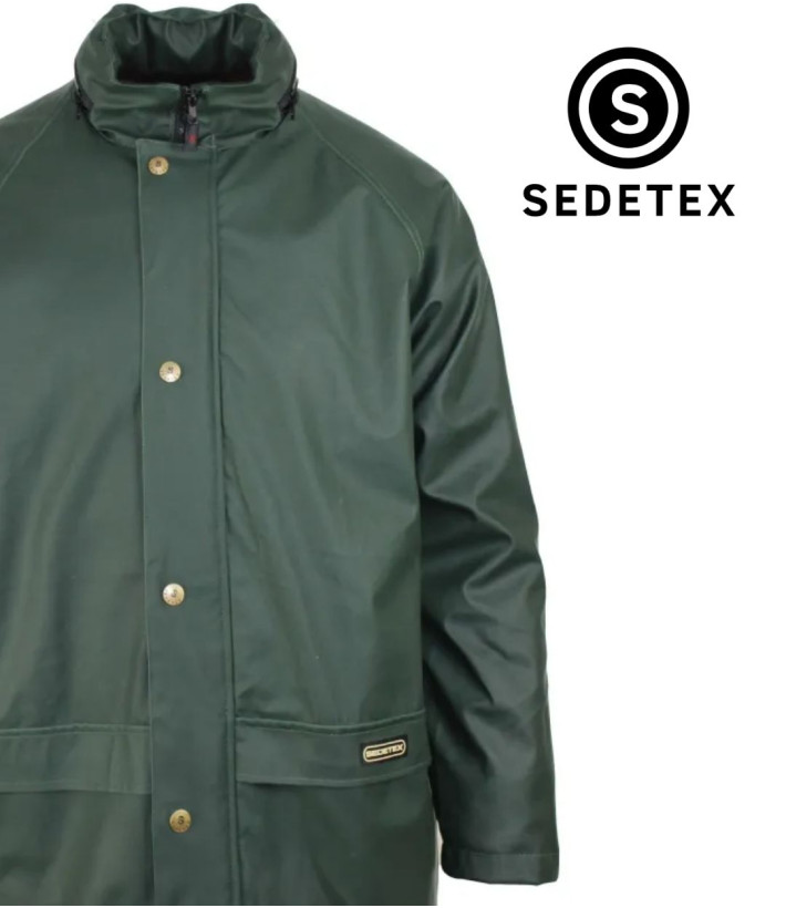 PLUIE E0134 — Coupe-vent homme vert imperméable polaire