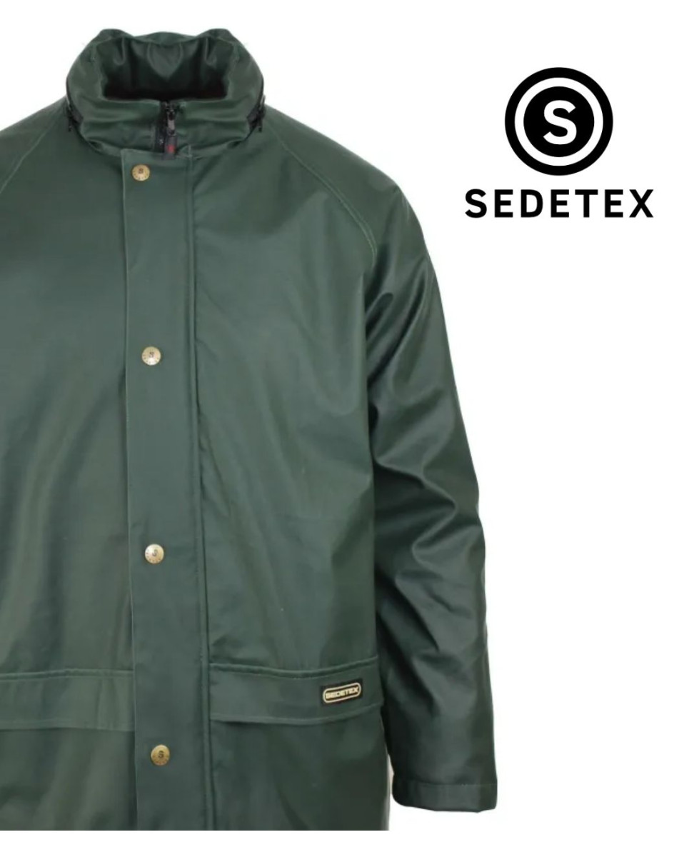 PLUIE E0134 — Coupe-vent homme vert imperméable polaire