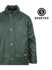 PLUIE E0134 — Coupe-vent homme vert imperméable polaire