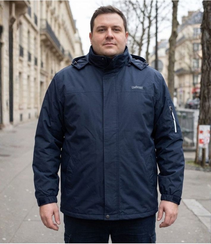 CHALLENGER JAKARTA1 — Veste coupe-vent marine déperlante