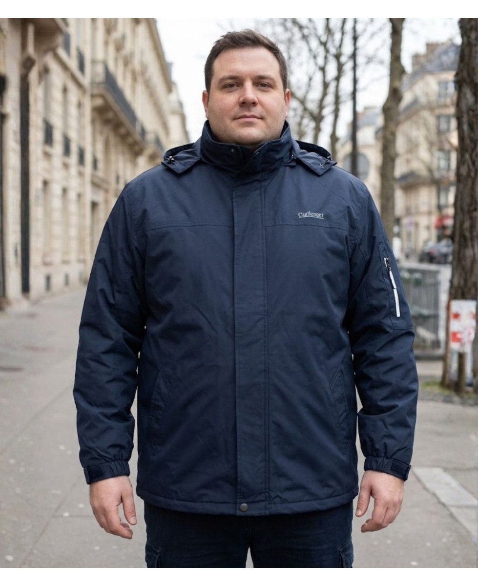 CHALLENGER JAKARTA1 — Veste coupe-vent marine déperlante
